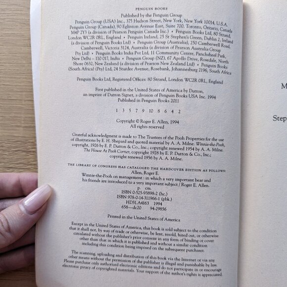 2/$20 - Winnie The Pooh on Management Book - Picture 6 of 11